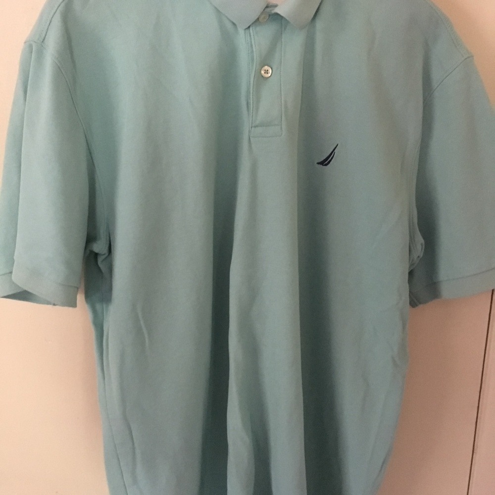 Nautica Polo short sleeve teal size XL